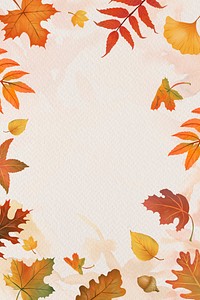 Fall leaves beige background psd