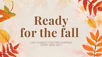 Fall sell template vector for blog banner ready for the fall