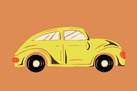 Yellow car vehicle graphic vector for transportation