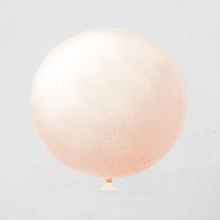 Big pink balloon element psd cute hand drawn style