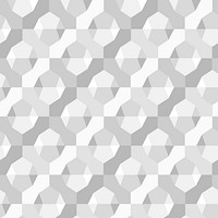 Simple 3D geometric pattern vector grey background