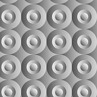 Circle 3D geometric pattern vector grey background in simple style