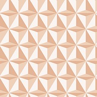 Triangle 3D geometric pattern vector orange background in abstract style