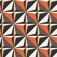 Kite 3D geometric pattern psd orange background in modern style