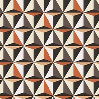 Triangle 3D geometric pattern psd orange background in abstract style