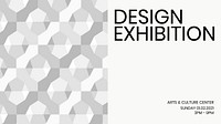 Design exhibition geometric template vector ad banner geometric modern style 