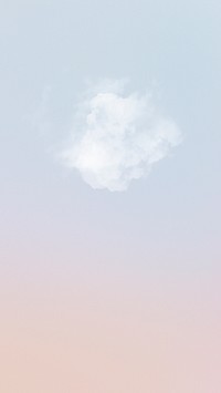 Aesthetic white cloud background for social media story