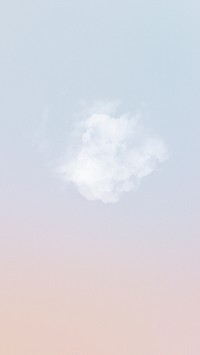 Cute background psd with white cloud