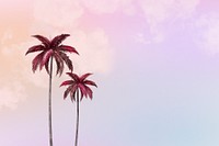 Aesthetic background with palm tree