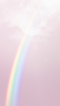 Pastel background with white rainbow