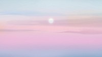 Sunset background vector on pastel sky