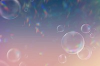 Clear bubbles psd aesthetic background