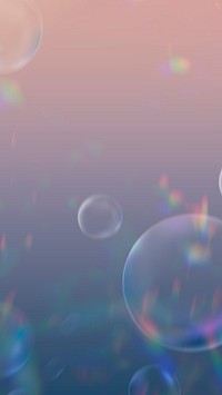 Clear bubbles psd aesthetic background