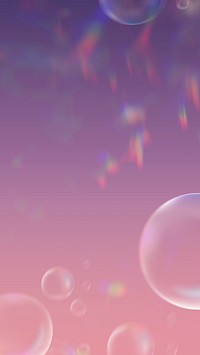 Clear bubbles psd aesthetic background