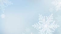 Snowflakes border vector on winter background