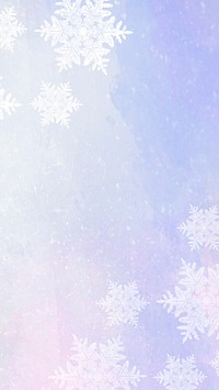 Snowflakes on purple winter background