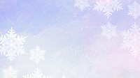 Snowflakes on purple winter border background