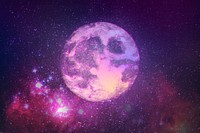 Aesthetic super moon psd background