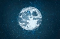 Aesthetic super moon vector background