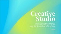 Aesthetic template vector blue and green gradient for blog banner