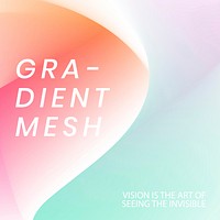 Aesthetic template vector in pastel mesh gradient for social media post