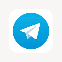 Telegram psd social media icon. 7 JUNE 2021 - BANGKOK, THAILAND