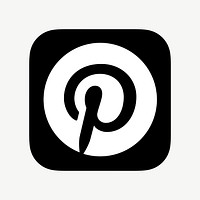 Pinterest flat graphic icon for social media. 7 JUNE 2021 - BANGKOK, THAILAND