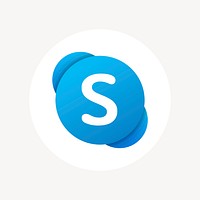 Skype psd social media icon. 7 JUNE 2021 - BANGKOK, THAILAND