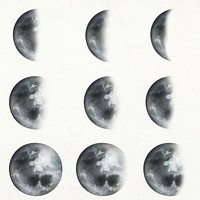 Realistic moon element psd set