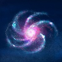 Aesthetic galaxy element psd in black background
