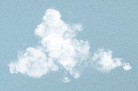 Realistic cloud element in blue background