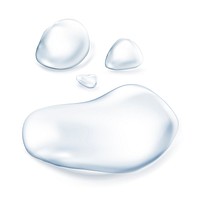 Realistic water drop element vector