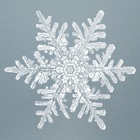 Realistic snowflakes element psd in blue background 