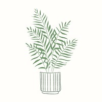 Potted plant vector houseplant golden cane palm