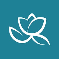 Spa logo design, vector floral style