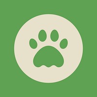 Pet logo paw design, vector for animal shop business