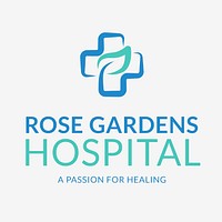 Hospital logo template editable vector medical cross