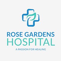 Hospital logo template psd editable  medical cross