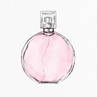 Women's perfume psd bottle hand drawn design element
