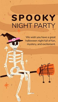 Halloween story template vector, for celebration event advertisement
