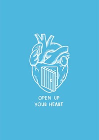 Heart with a door illustration