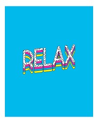 Colorful relax illustration wall art print and poster.