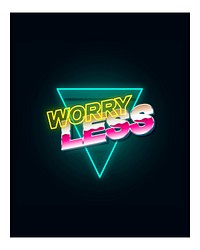 Worry less illustration wall art print and poster.