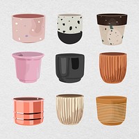 Modern plant pot psd, indoor plant