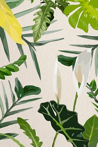 Leaf pattern background psd art, nature design