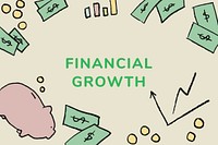 Finance template vector with financial growth text