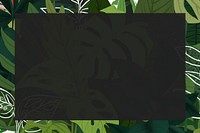 Monstera frame psd tropical leaf botanical illustration