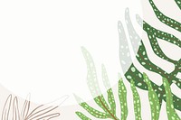 Frame psd fern leaf tropical botanical illustration