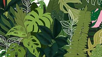 Tropical background vector botanical illustration