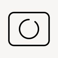 Camera outline web icon psd for photo gallery